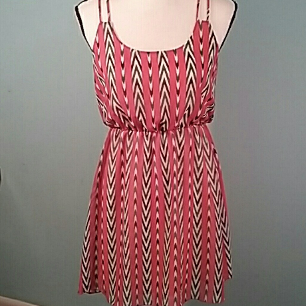 Daytrip medium cute mini dress orange teal
